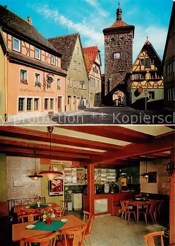 AK / Ansichtskarte  Rothenburg__Tauber Stadttor Gasthaus Siebersturm Gaststube 