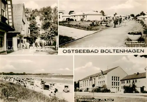 AK / Ansichtskarte 73868555 Boltenhagen_Ostseebad Mittelweg FDGB Urlauberdorf Strand FDGB Erholungsheim Fritz Reuter Boltenhagen_Ostseebad