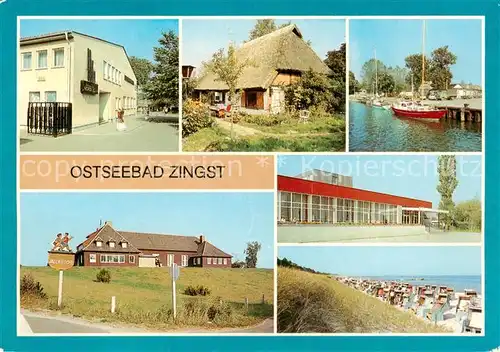 AK / Ansichtskarte  Zingst_Ostseebad FDGB Urlaubsrestaurant Nordlicht Kate Strandstrasse Hafen Kurhaus FDGB Ferienheim Claus Stoertebeker Strand Zingst_Ostseebad