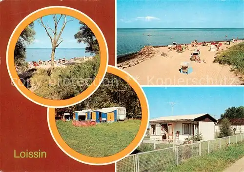 AK / Ansichtskarte  Loissin_Pommern Strandpartien Zeltplatz Bungalowsiedlung Loissin Pommern