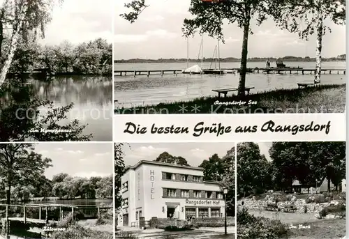 AK / Ansichtskarte  Rangsdorf Am Nymphensee Rangsdorfer See Zuelowsee Hotel Rangsdorfer Hof Im Park Rangsdorf