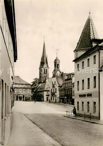 AK / Ansichtskarte  Wilsdruff Strassenpartie mit Kirche Wilsdruff