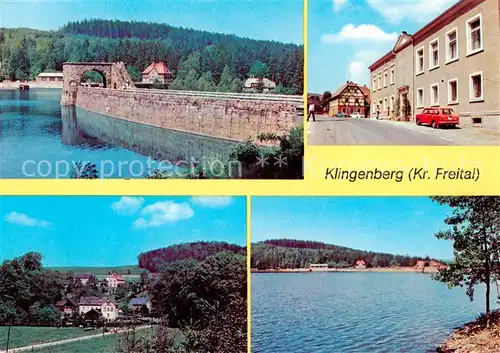 AK / Ansichtskarte  Klingenberg_Sachsen Talsperre Hauptstrasse Teilansichten Klingenberg Sachsen