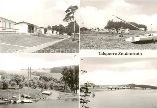 AK / Ansichtskarte  Zeulenroda-Triebes Talsperre Zeulenroda Bungalowdorf Zadelsdorf Strandbad Seglerhafen Quingenberg  Zeulenroda-Triebes