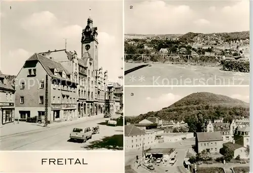 AK / Ansichtskarte  Freital Rathaus Teilansicht Blick zum Windberg Freital