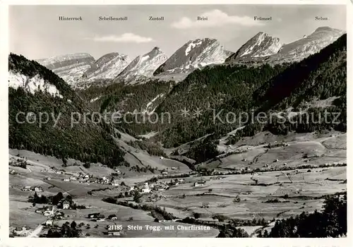 AK / Ansichtskarte  Stein_Toggenburg_SG mit Churfirsten 