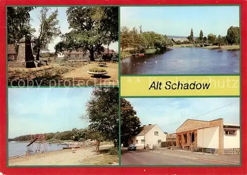AK / Ansichtskarte  Alt-Schadow_Maerkische_Heide Dorfplatz An der Spree Campingplatz Nordstrand Konsum Kaufhalle 