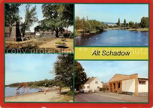 AK / Ansichtskarte  Alt-Schadow_Maerkische_Heide Dorfplatz An der Spree Campingplatz Nordstrand Konsum Kaufhalle 