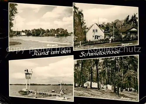 AK / Ansichtskarte  Schwielochsee mit Goyatz Jessern Bootssteg Lane Schwielochsee