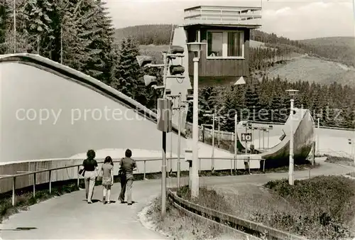 AK / Ansichtskarte  Oberhof__Thueringen Rennschlittenbahn 