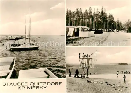 AK / Ansichtskarte  Quitzdorf_See Stausee Camping Strandpartie 