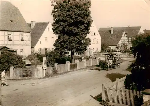 AK / Ansichtskarte  Schmannewitz_Dahlen_Sachsen Ortspartie Planwagen 