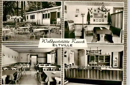 AK / Ansichtskarte 73868762 Eltville_Rhein Waldgaststaette Rausch Gastraum Terrasse Eltville_Rhein