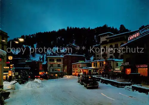 AK / Ansichtskarte  St_Moritz_GR Ortspartie bei Nacht St_Moritz_GR