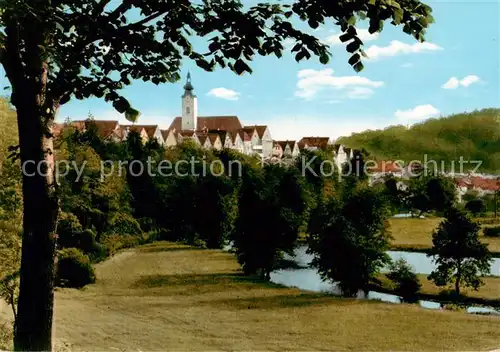 AK / Ansichtskarte  Neustadt_Waldnaab Teilansicht mit Kirche Neustadt_Waldnaab