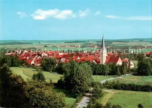 AK / Ansichtskarte 73868867 Hohenwart_Paar Panorama mit Kirche Hohenwart Paar