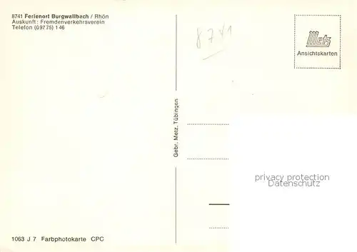 AK / Ansichtskarte  Burgwallbach_Schoenau_Brend Panorama 
