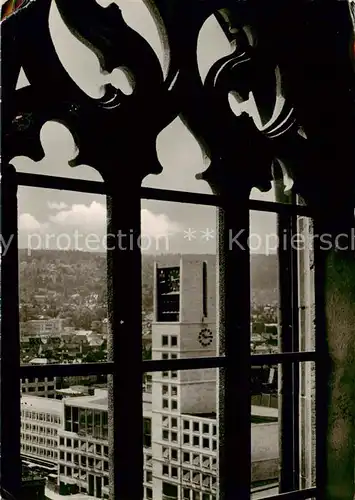 AK / Ansichtskarte  Stuttgart Rathaus durch das Fenster der Stiftskirche gesehen Stuttgart