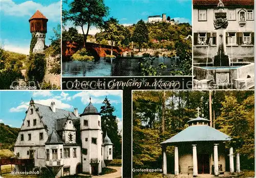 AK / Ansichtskarte  Gamburg Burgaufgang Am Brunnen Wasserschloss Grafenkapelle Gamburg