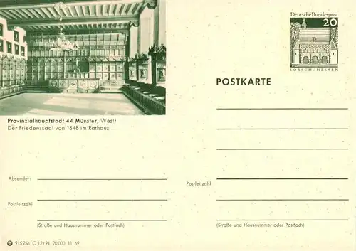 AK / Ansichtskarte 73868919 Muenster__Westfalen Der Friedenssaal von 1648 im Rathaus 