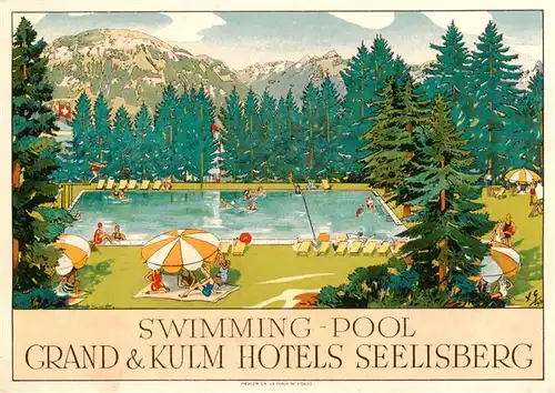 AK / Ansichtskarte  Seelisberg_UR Swimming Pool Grand und Kulm Hotels Seelisberg UR