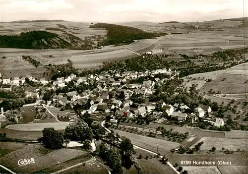 AK / Ansichtskarte  Hundheim_Offenbach-Hundheim Fliegeraufnahme Hundheim