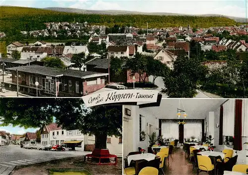 AK / Ansichtskarte  Koeppern_Taunus Panorama Hans Hembd Baeckerei Konditorei Cafe Koeppern Taunus