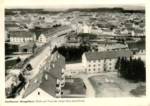 AK / Ansichtskarte  Neugablonz_Kaufbeuren Blick vom Turm der neuen Herz Jesu Kirche 