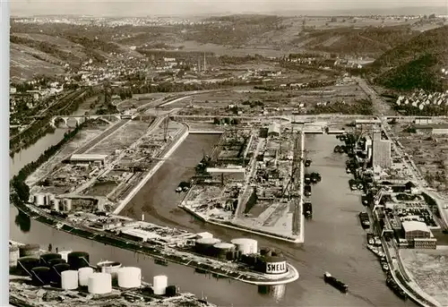 AK / Ansichtskarte  Stuttgart Neckarhafen Fliegeraufnahme Stuttgart