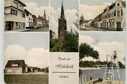 AK / Ansichtskarte  Aldekerk Ortspartien Kirche Schwimmbad Aldekerk