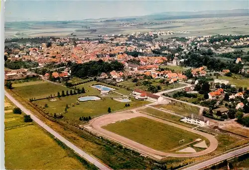 AK / Ansichtskarte  Bad_Muender Fliegeraufnahme mit Sportstadion und Rohmel Gaststaette Bad_Muender