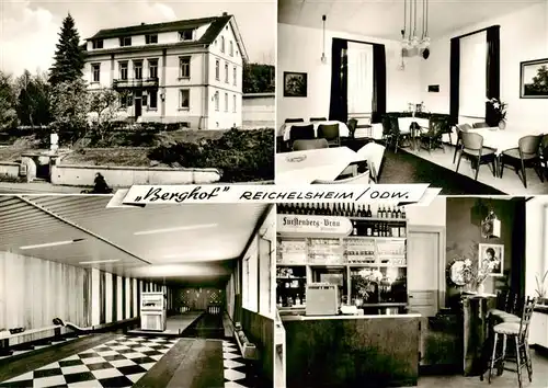 AK / Ansichtskarte  Reichelsheim_Odenwald Gasthaus Berghof Gaststube Bar Kegelbahn Reichelsheim Odenwald