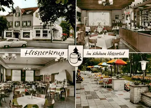 AK / Ansichtskarte  Heidhausen_Essen Hesperkrug Gaststaette Gastraeume Terrasse Heidhausen Essen