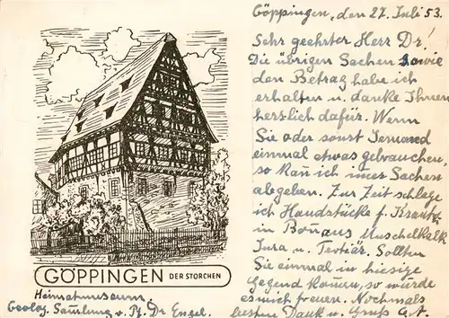 AK / Ansichtskarte 73869164 Goeppingen Gasthaus Der Storchen Goeppingen