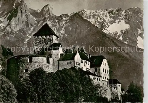 AK / Ansichtskarte  Fuerstentum_Liechtenstein Schloss Vaduz mit Falknis 