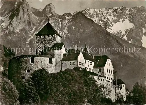AK / Ansichtskarte 73869181 Fuerstentum_Liechtenstein Schloss Vaduz mit Falknis 
