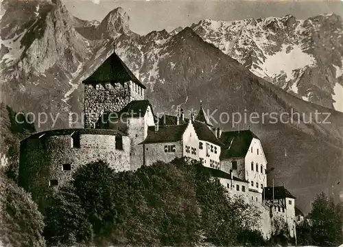 AK / Ansichtskarte  Fuerstentum_Liechtenstein Schloss Vaduz mit Falknis 