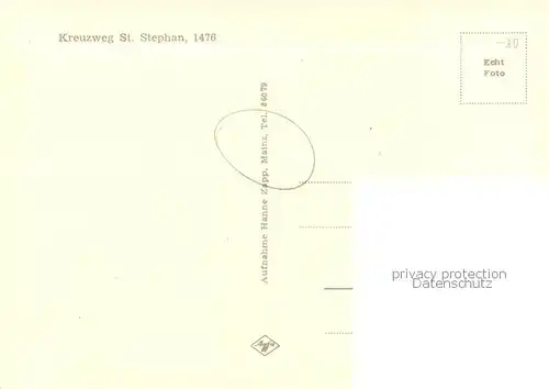 AK / Ansichtskarte  Mainz__Rhein Kreuzweg St Stephan 1476 Zeichnung 