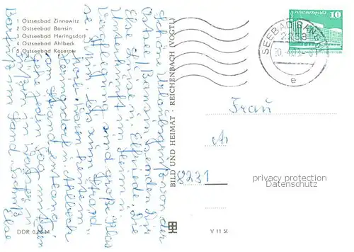 AK / Ansichtskarte 73869188 Usedom Ostseebaeder Zinnowitz Bansin Heringsdorf Ahlbeck Koserow Usedom
