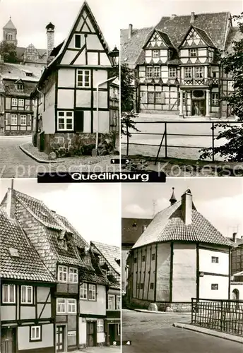 AK / Ansichtskarte  Quedlinburg Finkenherd Wassertorstrasse Klopstockhaus Hochstaenderhaus Quedlinburg