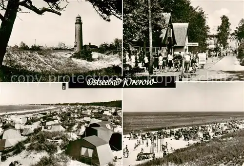 AK / Ansichtskarte  Prerow_Ostseebad Leuchtturm Zeltplatz Strandweg  Prerow_Ostseebad