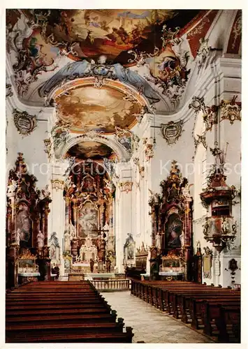 AK / Ansichtskarte  Schwaben_Markt_Schwaben Klosterkirche Roggenburg Inneres Schwaben_Markt_Schwaben