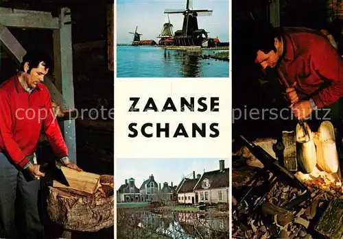 AK / Ansichtskarte 73869246 Vreeswijk_Nieuwegein_NL De Zaanse Schans Handklompenmaker Woodenshoemaker  
