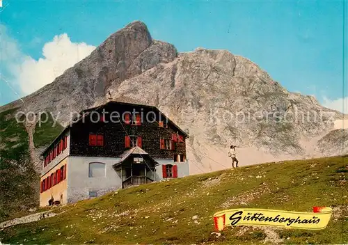 AK / Ansichtskarte  Guttenberghaus_2187m_Dachstein_AT mit Eselstein und Blick auf die Feisterscharte 