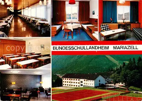 AK / Ansichtskarte 73869264 Mariazell__Steiermark_AT Bundesschullandheim Gastraeume Zimmer Tennisplatz 