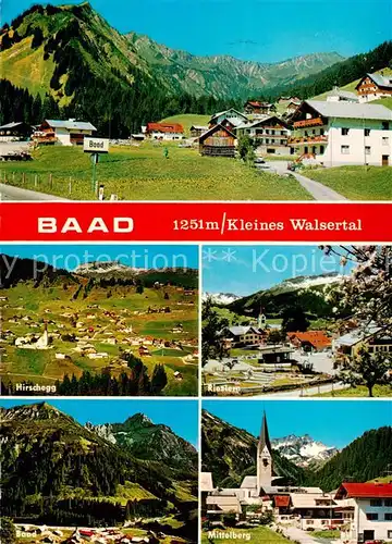 AK / Ansichtskarte 73869274 Baad-Mittelberg_Kleinwalsertal_AT Panorama Hirschegg Riezlern Baad Mittelberg 