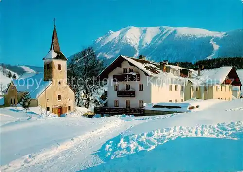 AK / Ansichtskarte  Lackenhof_Gaming_Niederoesterreich_AT mit Kirche und oetscher 