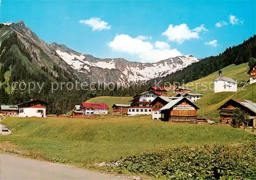 AK / Ansichtskarte  Baad-Mittelberg_Kleinwalsertal_AT mit Guentlispitze und Hochstarzel 