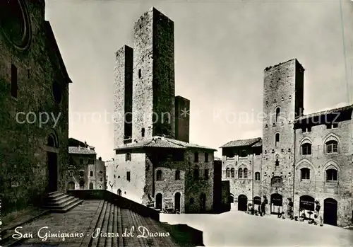 AK / Ansichtskarte  San_Gimignano_Toscana_IT Piazza del Duomo 