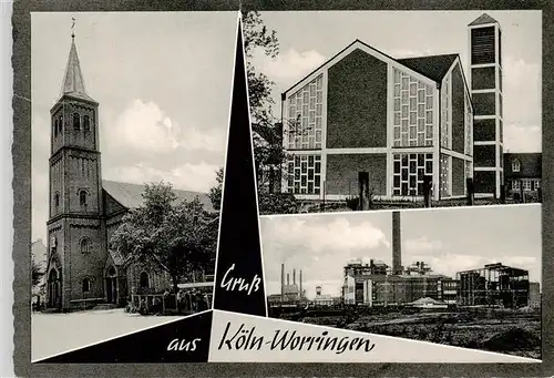 AK / Ansichtskarte  Worringen_Koeln Kirche Industrie 